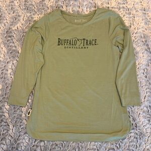 Buffalo Trace Distillery Green Long Sleeve Woman’s Tee- Size L